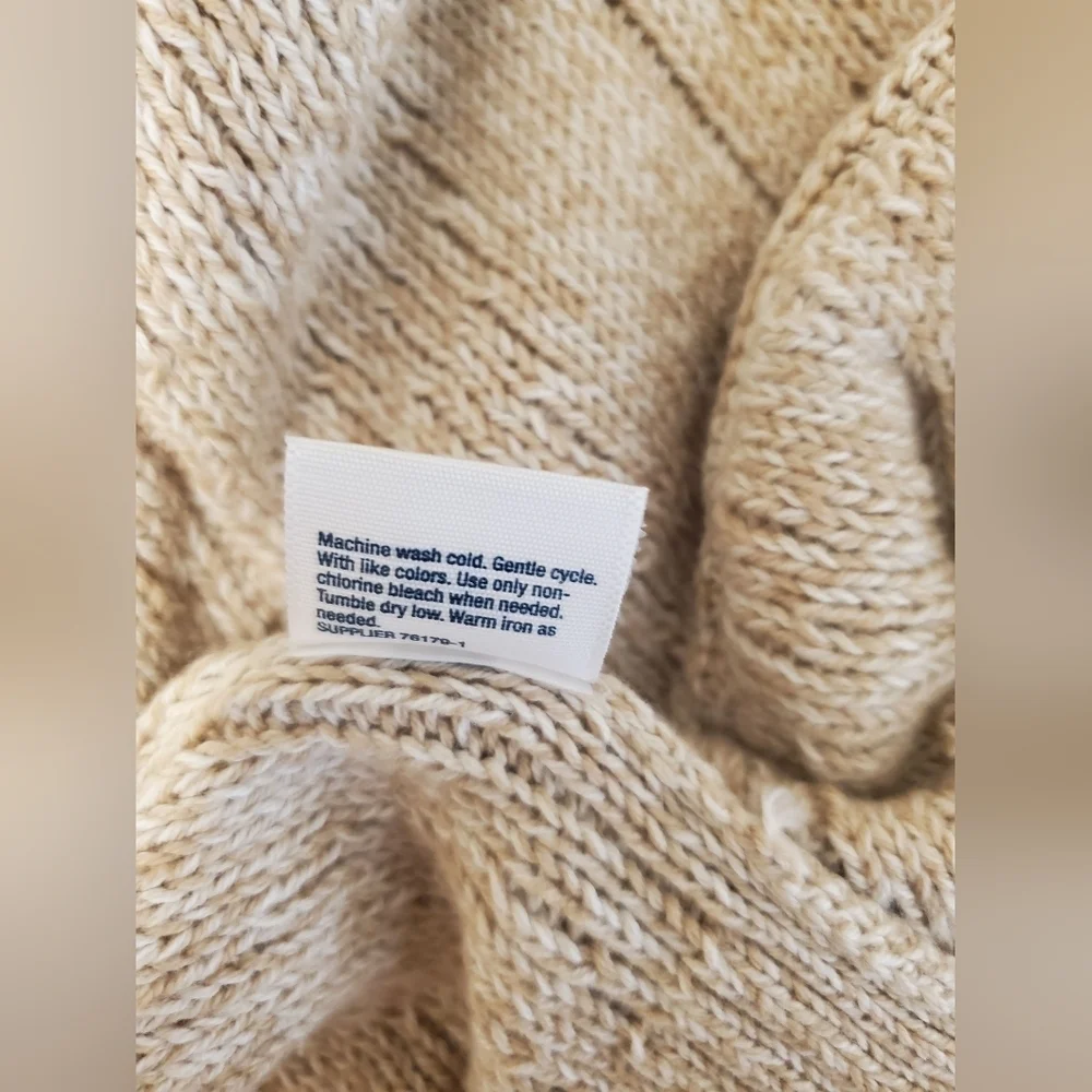 St. John's BayWomen's Cadigan Cream Open-Front Size XL